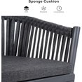 thumbnail image 3 of PURPLE LEAF 11 Pieces Patio Dining Set, Rectangular Aluminum Outdoor Table and 10 Wicker Chairs with Cushions for Garden Kitchen and Porch, Grey, 3 of 8