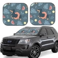 thumbnail image 1 of Balery Watermelons Dachshunds Parasol para parabrisas de coche de 2 piezas | Parasol plegable para parabrisas delantero de coche para la mayoría de sedanes-Medium, 1 of 6