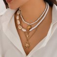 thumbnail image 6 of NICKSUN Shell Beach Choker Necklace Set for Women Boho Layered Beaded Adjustable Starfish Conch Shell Nacklace Imitaion Pearl Rice Beads Necklace Summer Ocean Vacation Jewelry, 6 of 11