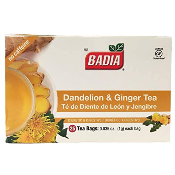 250 Tea BagsDandelion Ginger Digestive Diuretic Tea / Diente De Leon & Gengibre Te Digestivo