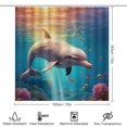 thumbnail image 2 of Underwater Dolphin Adventure Shower Curtain Set Modern Bathroom Decor Mats 4pcs Fabric Bathroom Curtain Slip Floor Rug Toilet Lid, 2 of 8