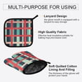 thumbnail image 3 of Yayeee Oven Mitts and Pot Holder Set of 2 Heat Resistant Kitchen Gloves Baking Hot Pad, Green Plaid, 3 of 5