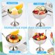 thumbnail image 4 of Taza de Helado, Tazones de Postre para Servir de Acero Inoxidable Tazas Mini Yogur con Patas Redondas Taza de Dulces Tazón de Salsa para Ensalada Fiesta de Pudín de Frutas (Grande-4Pcs), 4 of 4
