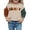 Khaki, variant on Big Boys Sweatshirts Cool Graphic Print Crewneck Long Sleeved Sweatshirt Pullover Top ,Size 9-10T , Brown