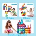 thumbnail image 6 of Joyfy 66 Pcs Starshine Magnet Tiles Stem Toys 2D & 3D Magnetic Building Blocks for Kids Ages 3-5 4-8, Preschool Learning Educational Gift for Birthday, 6 of 14