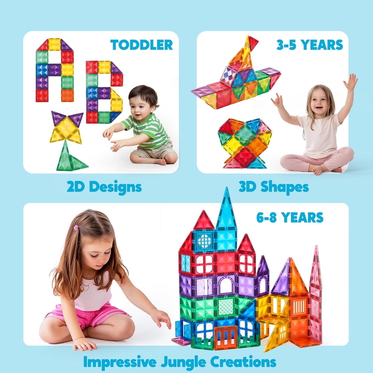 Joyfy Starshine 66-Piece Magnetic Tile Building Set photo 5