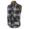thumbnail image 4 of Men's Darius Rucker Collection by Fanatics Tan/Charcoal San Francisco Giants Reversible Canvas & Plaid Patch Full-Zip, 4 of 5