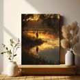thumbnail image 6 of Sunrise Reflection Silhouette Man Canvas Print, Suitable for Living Room, Bedroom, Office, Hotel, Meditation Room, 6 of 8