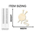 thumbnail image 2 of Unfinished Wood Yarn Shape | Knitting Ball and Needles Silhouette | Craft Cutout 16" / 1/4", 2 of 4