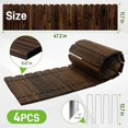 thumbnail image 2 of Wood Garden Edging - 11.8" H X 47" L Sturdy Natural Landscape Border for Flower Beds, Yard, Pathway (4 Packs), 2 of 6