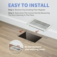 thumbnail image 3 of 4" x 8" Floor Register 2 Pack - Floor Vent Covers Heavy Duty Metal Heat Vent Covers with Rust Proof Finish for Home Floor Heater - White, 3 of 7