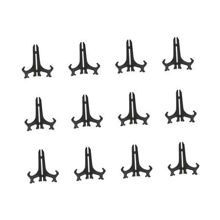 10 Pcs Photo Frame Holder Small Display Shelf Clear Frame Ceramic Serving Platters Photo Display Easel Plastic Display Easel Artwork Display Rack Black Stable Painting Holders Mini