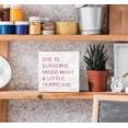thumbnail image 4 of Zomyto 5"x5" She is Sunshine Mixed with a Little Hurricane Boho White Wood Box Sign Desk Decor,Inspirational Wooden Box Decor, 4 of 6
