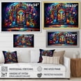 thumbnail image 4 of Designart "Psychedelic Sound at Multicolor Jukebox" Fashion Framed Wall Art - Modern Colorful Jukeboxes Living Room Framed Canvas Art, 4 of 6