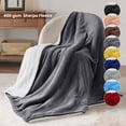 thumbnail image 5 of Fleece Twin Blanket 60 x 80 Super Soft 400 Gsm Reversible Sofa Bed Throws, 5 of 28