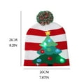 thumbnail image 2 of LED Christmas Knitted Hat with Colorful Light Bulb Pattern and, Warm Winter Beanie for Adults Holiday Party, Xmas Decoration Hat with Flashing Lights for Celebrations,multicolor, 2 of 6