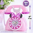 thumbnail image 4 of Disney Junior Minnie Mouse Ring Me Rotary Phone with Lights and Sounds, Interactive, Iridescent Pink, Baby and Toddler Toys, 4 of 8