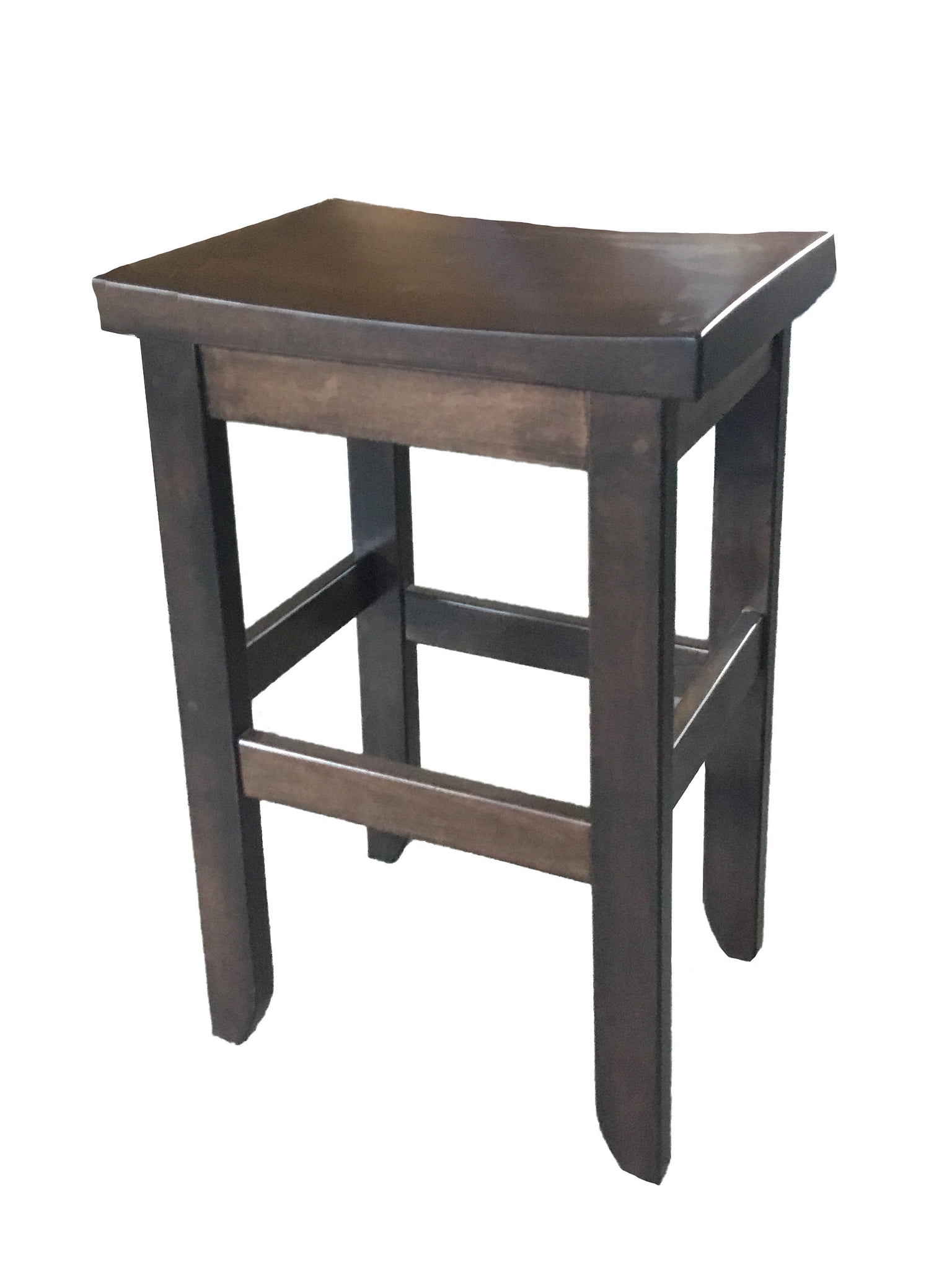 Brown Maple Saddle Stool in Kona Stain Dining Height