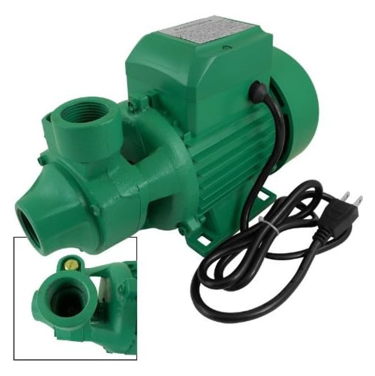 1HP Electric Water Pump Centrifugal 1" Inlet/Outlet 3450RPM Clear Water Large