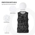 thumbnail image 3 of Pofeuu Black Scientific Print Basketball Jersey, Shirts for Men Youth Basketball Jersey Crew Neck-Small, 3 of 6