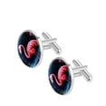 thumbnail image 2 of Flamingo Men's Stainless Steel Shirt Cufflinks Set for Formal Attire - Ideal for Business Meetings and Special Occasions, 2 of 6