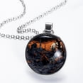 thumbnail image 2 of Halloween Cemetery Stunning Glass Circular Pendant Necklace - Elegant Jewelry for Women, 2 of 5