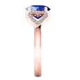 thumbnail image 4 of AoneJewelry 1.40 Carat Sapphire Gemstone & Diamond Heart Shape Ring In 14K Solid Rose Gold, 4 of 6