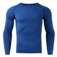 thumbnail image 2 of Compression Shirts for Men - Long Sleeve Black Workout Base Layer Athletic Gym Tops Quick Dry Running Undershirts, 2 of 6