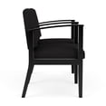 thumbnail image 2 of Amherst Wood Reception Waiting 2 Seat Tandem Seating / Black Wood / Black, 2 of 5
