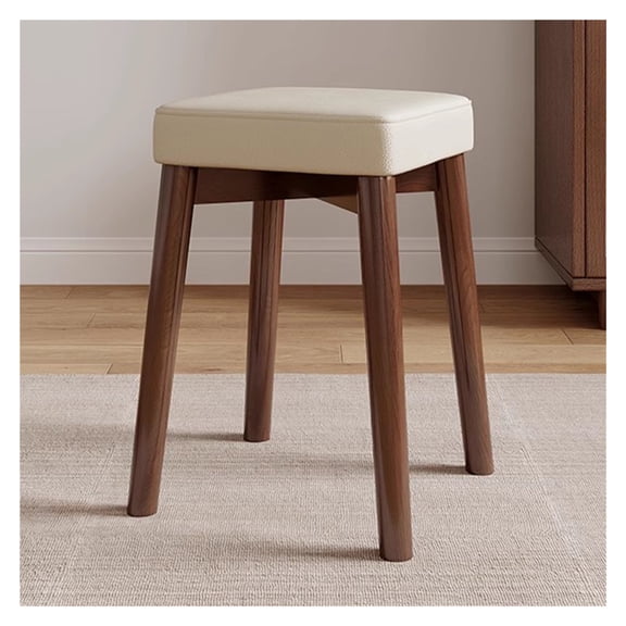 Stackable Stools Wooden Bar Stools Set of 4,Backless Counter Chairs with Square Top,Portable Barstools School Stool for Dining Room,Classroom