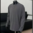 thumbnail image 4 of CHGBMOK Men's T-shirts Stand Up Collar Thick Velvet Inner Layer T-shirt Base Long Sleeved T-shirt Long Sleeved Round Neck Top/Shirt,Sizes M-3XL, 4 of 5