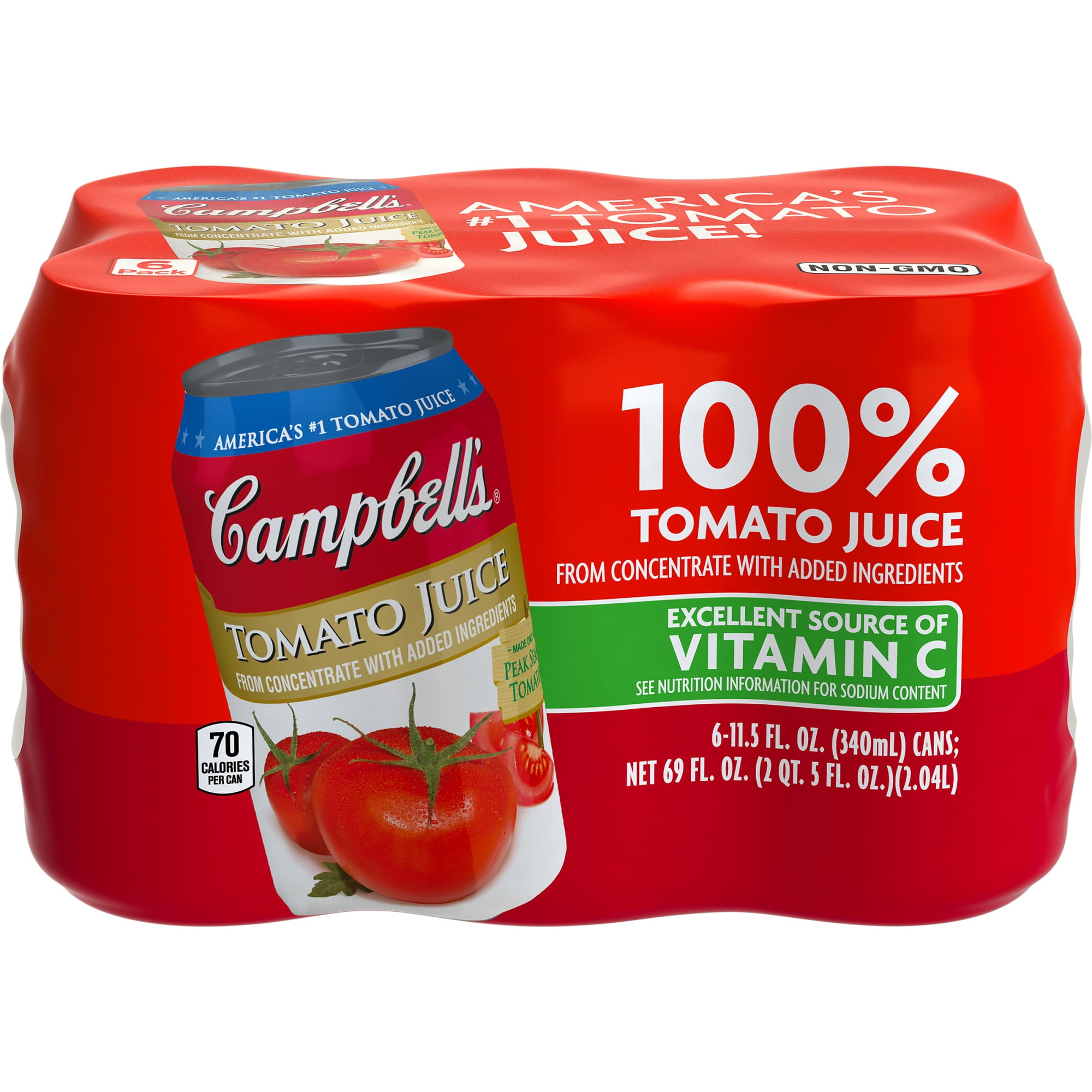 Campbell's Tomato Juice, 11.5 oz., 6pk
