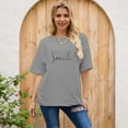 thumbnail image 2 of Women Short Sleeve Tops Funny Love Graphic Print Round Neck Pullover T-Shirts Trendy Casual Loose Fit Workout Tee Blouses, 2 of 7