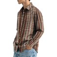thumbnail image 4 of Men Business Casual Gingham Long Sleeve Button Down Shirt 4 Way Stretch Wrinkle Free Regular Fit Lapel Collar Lightweight Working Casual Fall Clothing Sizes 3XL, 4 of 6