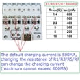 thumbnail image 3 of Matsuzay Módulo de carga de tipo C de 4 canales, placa de de baterías de protección inversa, componente electrónico actualizado Electrónica miscelánea Sin terminales, 3 of 6