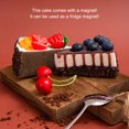 thumbnail image 4 of Maoww 2piece Bakery Model Realistic Cake Slices Suction Refrigerator Sticker Bakery Model 2pack/lot Triangular Enticing Strawberry cherries, 4 of 6