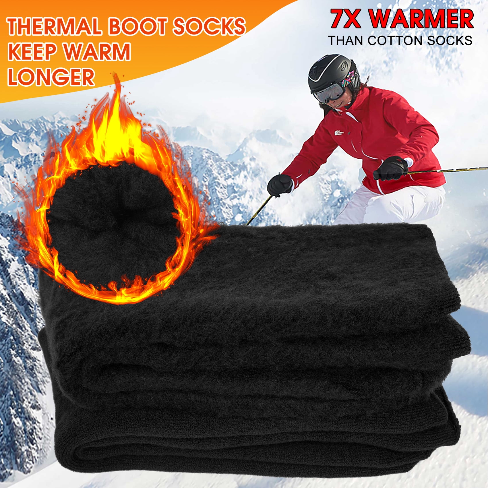 KOITHOT 3 Pack Thermal Socks for Men & Women, Thick Warm Winter Socks for Cold Weather