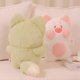 thumbnail image 2 of DuDu Cat Plush Doll Cute Cartoon PP Cotton Stuffed Soft Cat Doll for Girlfriend Kids Pink White 40cm/15.7in (Approx. 0.3kg/0.7lb), 2 of 4
