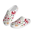 thumbnail image 2 of Lsque Snowflakes Santa Claus Pattern Womens Comfort Cotton on Scuff With Memory Foam and Anti-skid Sole Slipper-39/40, 2 of 7