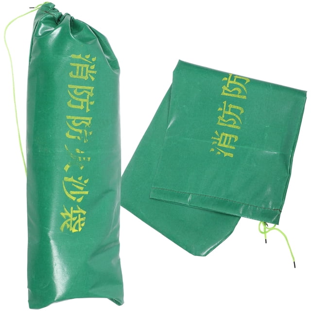 GOOHOCHY 2 Pcs Sacs de Sable Verts Extensibles de Protection contre les Inondations Résistants au Feu Réutilisables et Durables