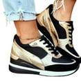 thumbnail image 1 of Basket Eva Glow Talons Compensés pour Femmes Plateforme Décontractée Lacets Chaussures pour Usage Quotidien YOUYOU, 1 of 4