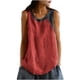 thumbnail image 1 of Camiseta sin Mangas Decorada con Botones Asimétricos Casuales con Spandex de Poliéster Suave, Top Transpirable para el Uso Diario de la Primavera, 1 of 7