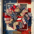thumbnail image 4 of Independence Day Patriotic Flower Wreath for 4th of July Decor - Festive Door Decoration with Stars and Ribbons, Perfect for Wreaths, Home, and Party Setup, 4 of 4