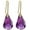 Gold+Purple, variant on Crystal Teardrop Earrings S925 Sterling Silver Dangle Earrings Gold Plated Earrings for Women（Gold+Purple）