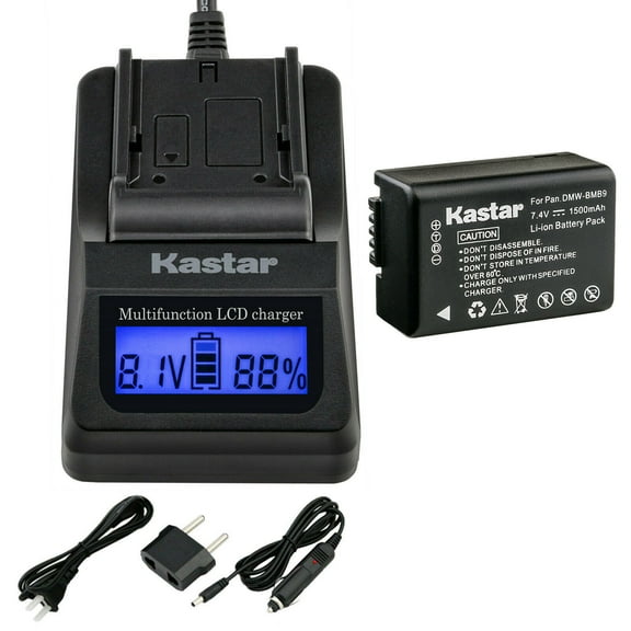 Kastar Battery 1-Pack and Fast Charger Replacement for Panasonic DMW-BMB9 DMW-BMB9E DMW-BMB9PP Lumix DMC-FZ40 DMC-FZ45 DMC-FZ47 DMC-FZ48 DMC-FZ60 DMC-FZ62 DMC-FZ70 DMC-FZ72 DMC-FZ100 DMC-FZ150 Camera