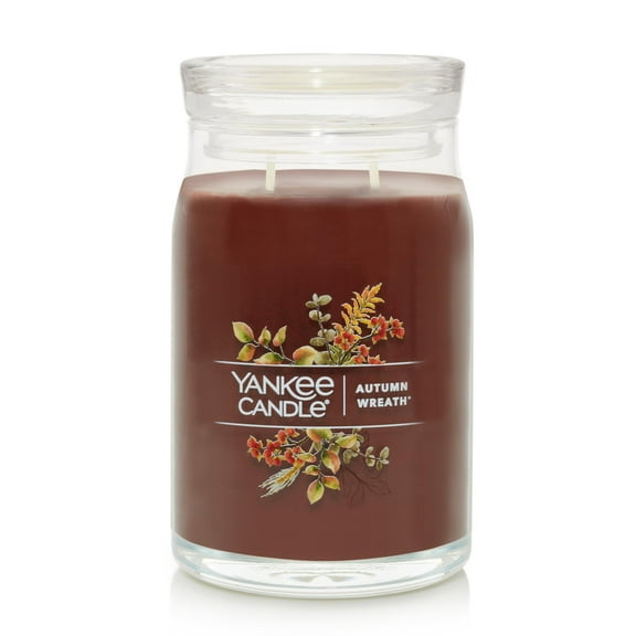Yankee Candle Signature Large 2-Wick Candle, Autumn Wreath™, 20 oz.