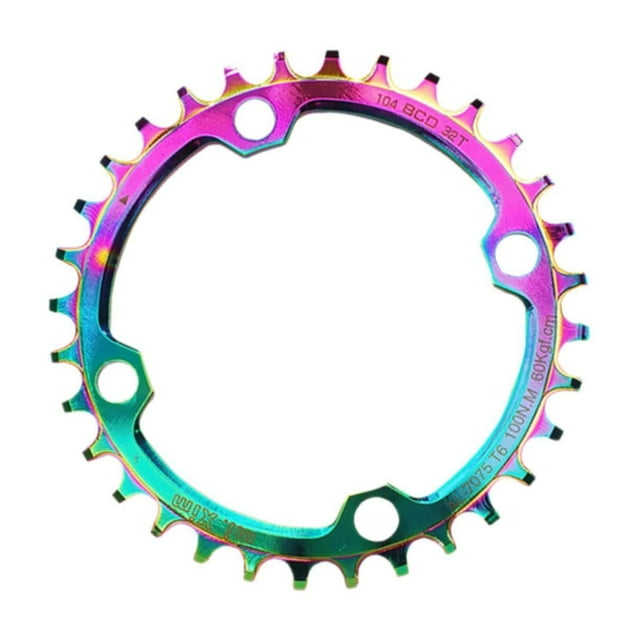 Plato de bicicleta de montaña de aleación de aluminio 104BCD con dientes estrechos y anchos 32T