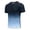 Blue, variant on XFeng.Men's Gradient Color Quick Dry Athletic Short Sleeve T-Shirt, Breathable Crew Neck Running Sports Tee.Blue.L