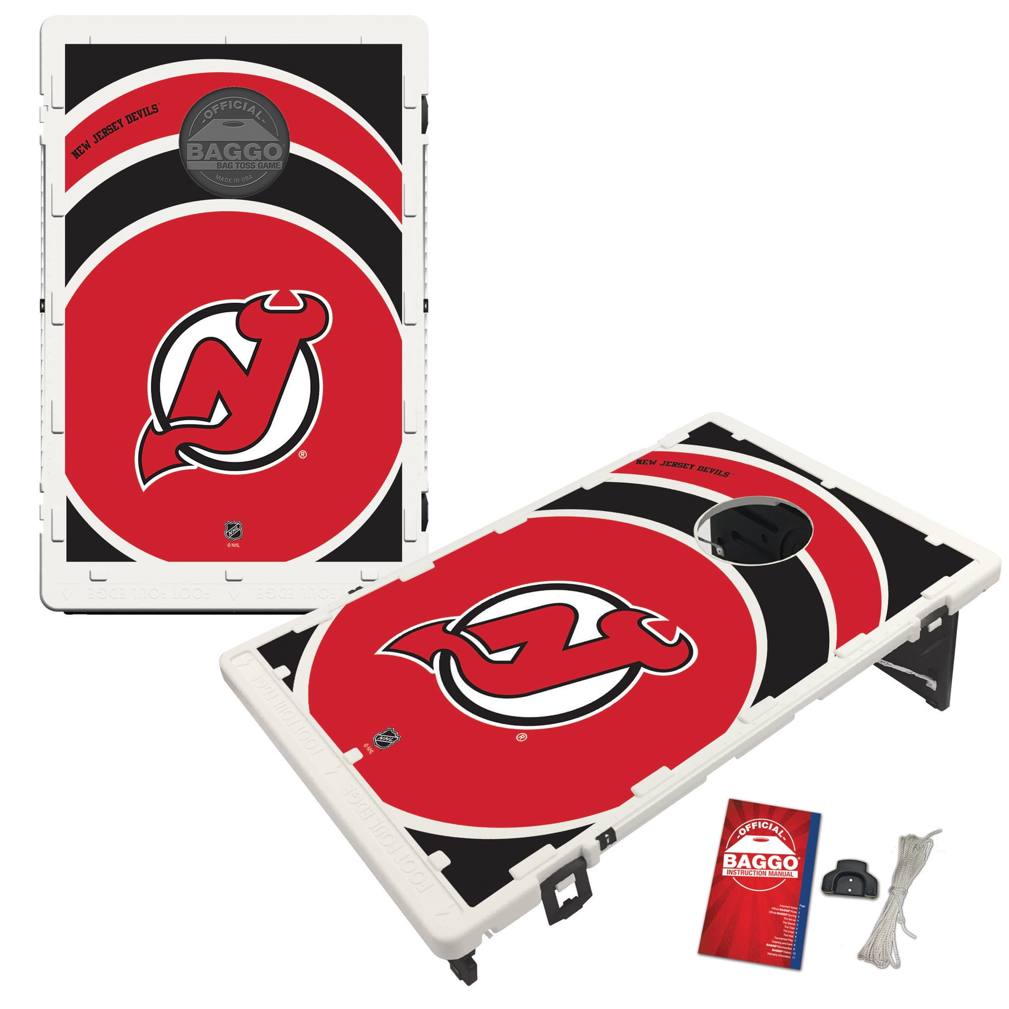 New Jersey Devils 2 X 3 Baggo Vortex Cornhole Board Set Walmart Com Walmart Com