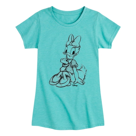 Disney - Daisy Sketch - Youth Girls Fitted Short Sleeve T-Shirt
